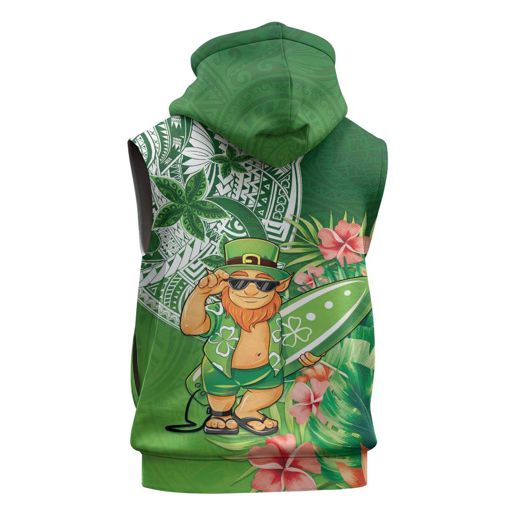 Aloha Hawaii St Patrick's Day Sleeveless Hoodie Polynesian Style