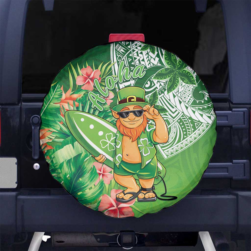 Aloha Hawaii St Patrick's Day Spare Tire Cover Polynesian Style