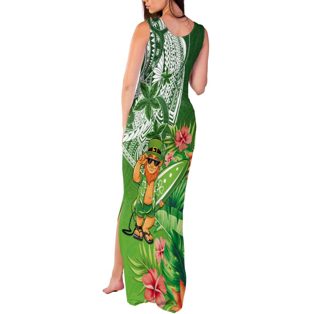 Aloha Hawaii St Patrick's Day Tank Maxi Dress Polynesian Style