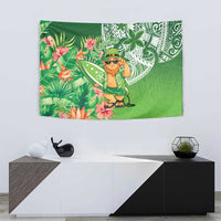 Aloha Hawaii St Patrick's Day Tapestry Polynesian Style