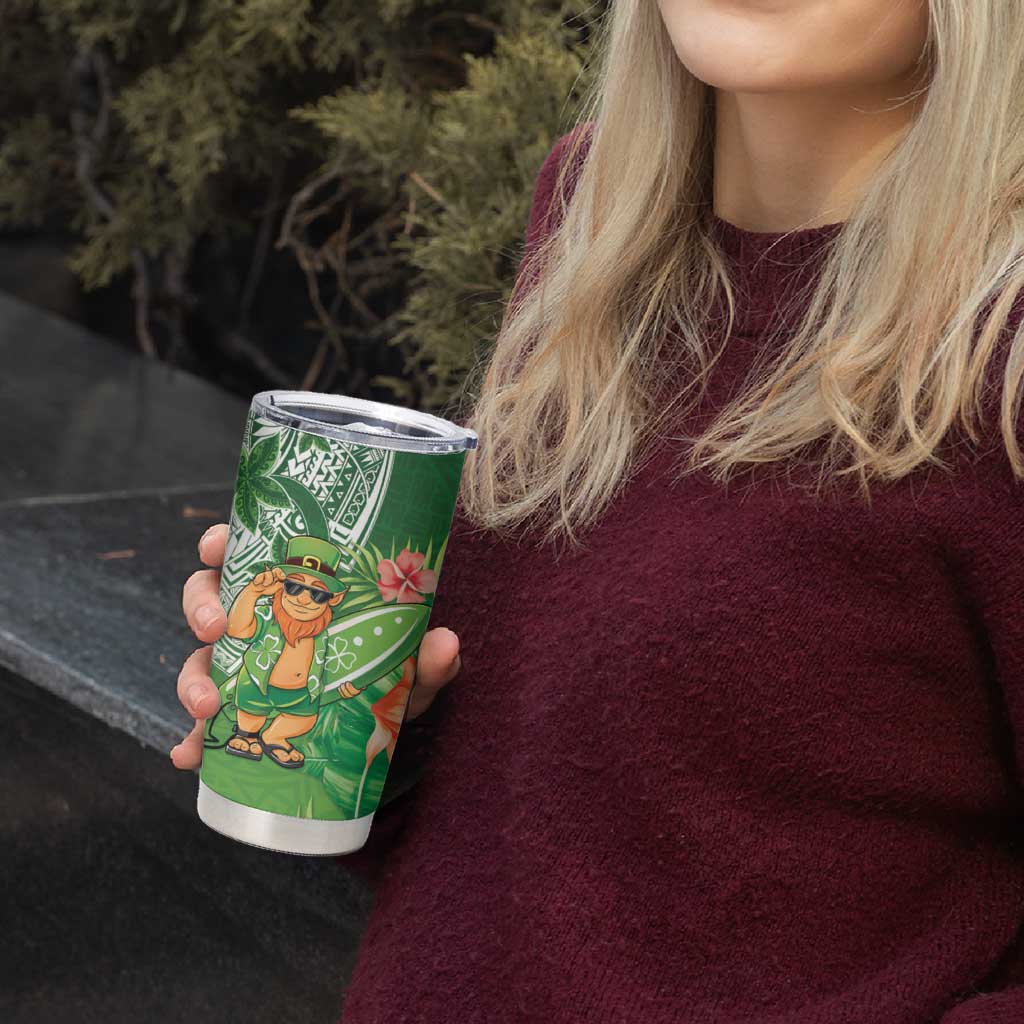 Aloha Hawaii St Patrick's Day Tumbler Cup Polynesian Style