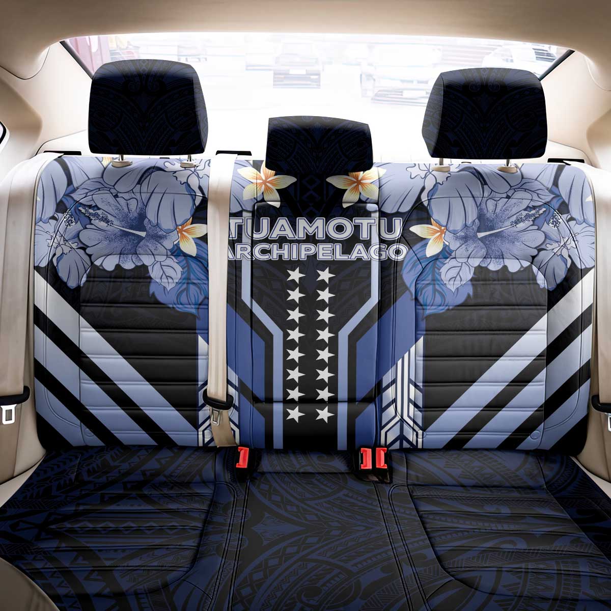 French Polynesia Tuamotu Archipelago Back Car Seat Cover Polynesian Pattern Unique Style