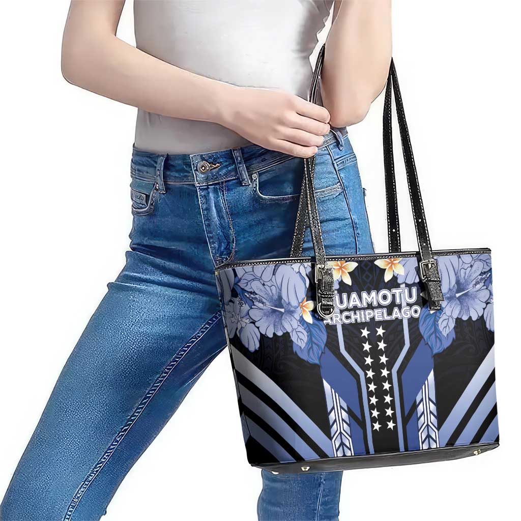 French Polynesia Tuamotu Archipelago Leather Tote Bag Polynesian Pattern Unique Style