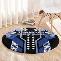 French Polynesia Tuamotu Archipelago Round Carpet Polynesian Pattern Unique Style
