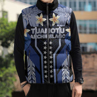 French Polynesia Tuamotu Archipelago Sleeveless Puffer Jacket Polynesian Pattern Unique Style