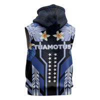 French Polynesia Tuamotu Archipelago Sleeveless Zip Hoodie Polynesian Pattern Unique Style