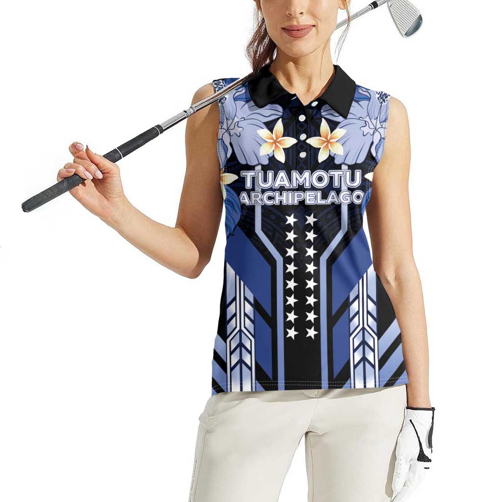French Polynesia Tuamotu Archipelago Women Sleeveless Polo Shirt Polynesian Pattern Unique Style