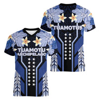 French Polynesia Tuamotu Archipelago Women V-Neck T-Shirt Polynesian Pattern Unique Style
