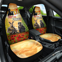 Australia And New Zealand ANZAC Day Car Seat Cover Kangaroo And Kiwi Bird Soldiers Lest We Forget LT05 One Size Yellow - Polynesian Pride