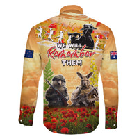 Australia And New Zealand ANZAC Day Family Matching Off Shoulder Short Dress and Hawaiian Shirt Kangaroo And Kiwi Bird Soldiers Lest We Forget LT05 - Polynesian Pride