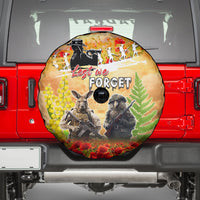 Australia And New Zealand ANZAC Day Spare Tire Cover Kangaroo And Kiwi Bird Soldiers Lest We Forget LT05 - Polynesian Pride