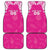 New Zealand Fern Women Rugby Custom Car Mats Pink Maori Pattern