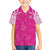 New Zealand Fern Women Rugby Custom Family Matching Off Shoulder Short Dress and Hawaiian Shirt Pink Maori Pattern