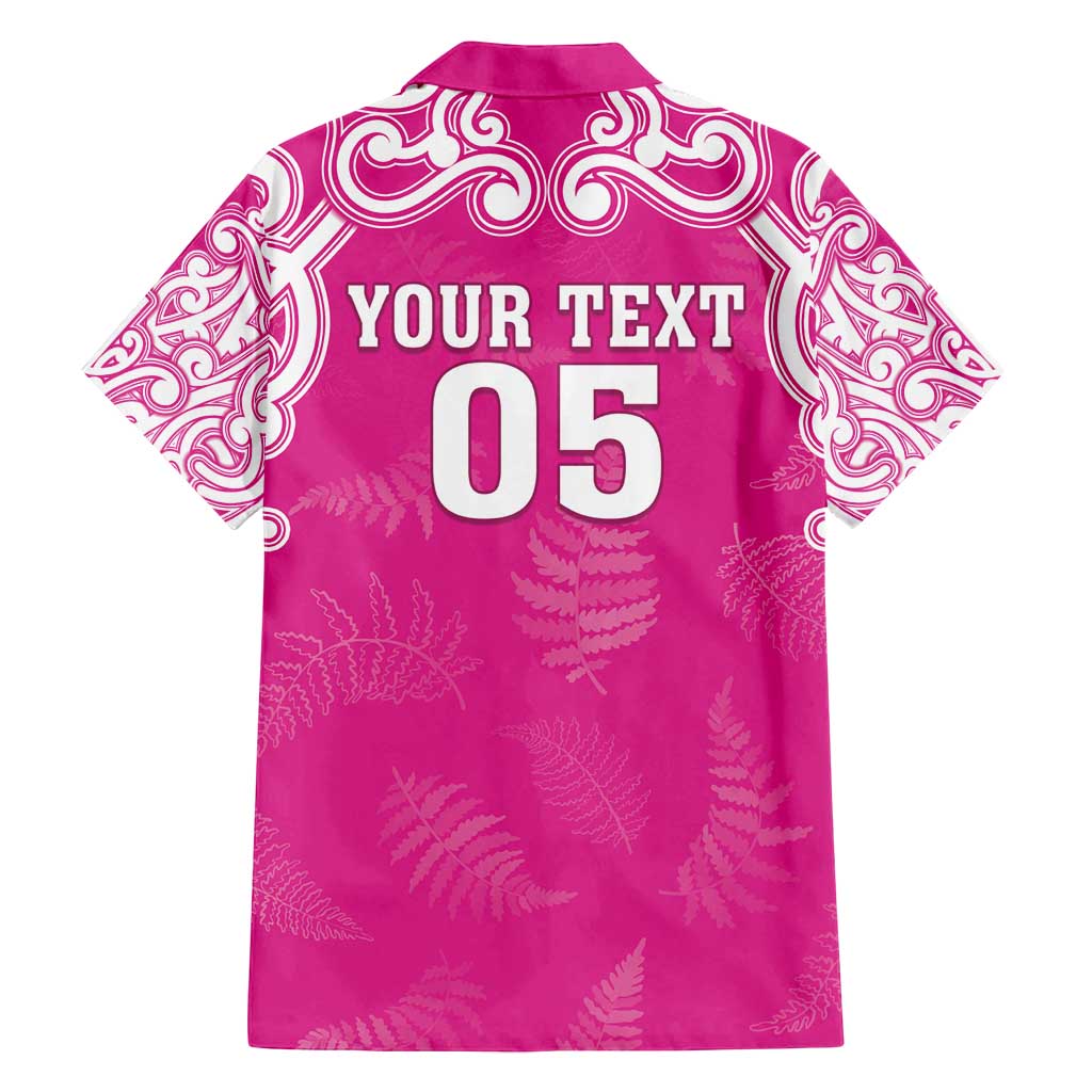New Zealand Fern Women Rugby Custom Family Matching Summer Maxi Dress and Hawaiian Shirt Pink Maori Pattern LT05 - Polynesian Pride