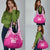 New Zealand Fern Women Rugby Custom Grocery Bag Pink Maori Pattern