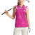New Zealand Fern Women Rugby Custom Women Sleeveless Polo Shirt Pink Maori Pattern