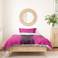 New Zealand Fern Rugby Bedding Set Pink Maori Pattern