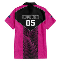 New Zealand Fern Rugby Custom Family Matching Summer Maxi Dress and Hawaiian Shirt Pink Maori Pattern LT05 - Polynesian Pride
