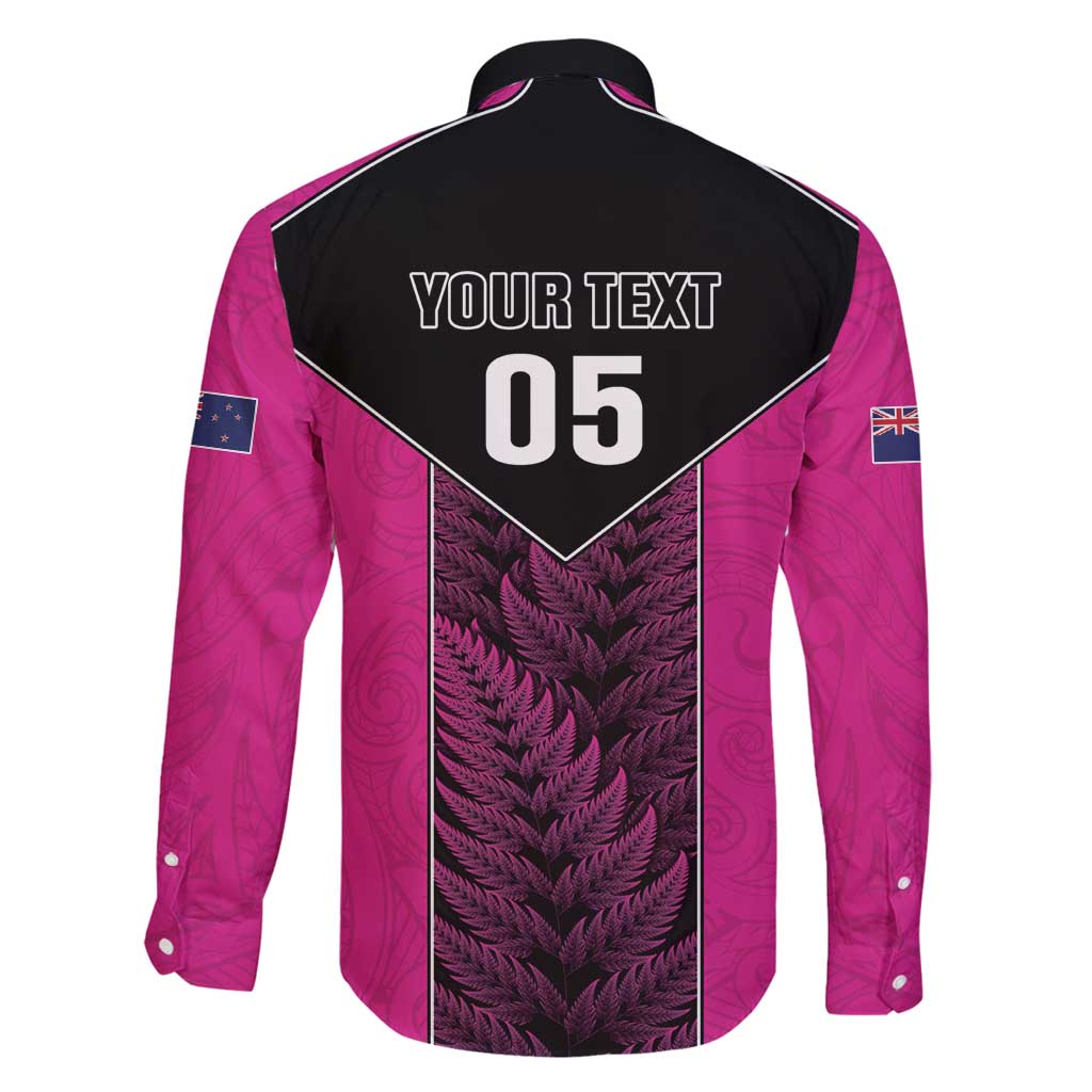 New Zealand Fern Rugby Custom Family Matching Summer Maxi Dress and Hawaiian Shirt Pink Maori Pattern LT05 - Polynesian Pride