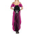 New Zealand Fern Rugby Custom Family Matching Summer Maxi Dress and Hawaiian Shirt Pink Maori Pattern