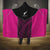 New Zealand Fern Rugby Hooded Blanket Pink Maori Pattern
