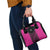 New Zealand Fern Rugby Shoulder Handbag Pink Maori Pattern