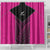 New Zealand Fern Rugby Shower Curtain Pink Maori Pattern