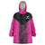 New Zealand Fern Rugby Custom Wearable Blanket Hoodie Pink Maori Pattern
