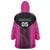 New Zealand Fern Rugby Custom Wearable Blanket Hoodie Pink Maori Pattern