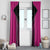 New Zealand Fern Rugby Window Curtain Pink Maori Pattern