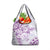 Polynesian Pattern With Plumeria Flowers Grocery Bag Purple