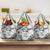 Polynesian Pattern With Plumeria Flowers Grocery Bag White