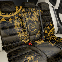Polynesian Sunset Plumeria Back Car Seat Cover Gold Polynesian Tattoo LT05 - Polynesian Pride