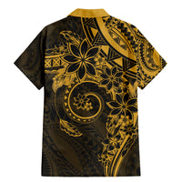 Polynesian Sunset Plumeria Family Matching Mermaid Dress and Hawaiian Shirt Gold Polynesian Tattoo LT05 - Polynesian Pride