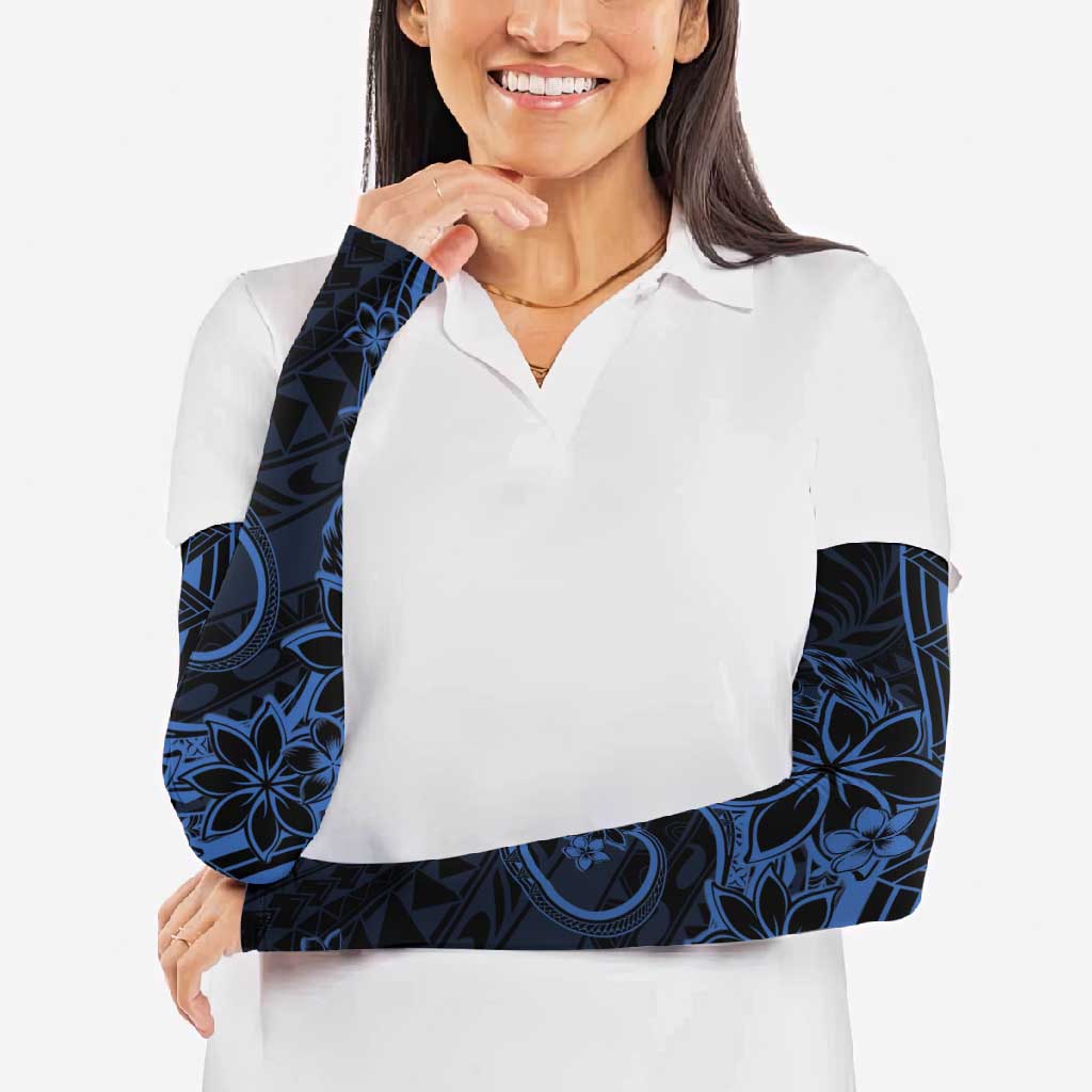 Polynesian Sunset Plumeria Arm Sleeves Navy Polynesian Tattoo - Polynesian Pride
