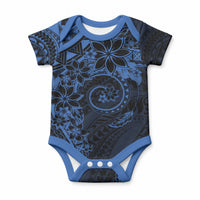 Polynesian Sunset Plumeria Baby Onesie Navy Polynesian Tattoo LT05 Navy - Polynesian Pride