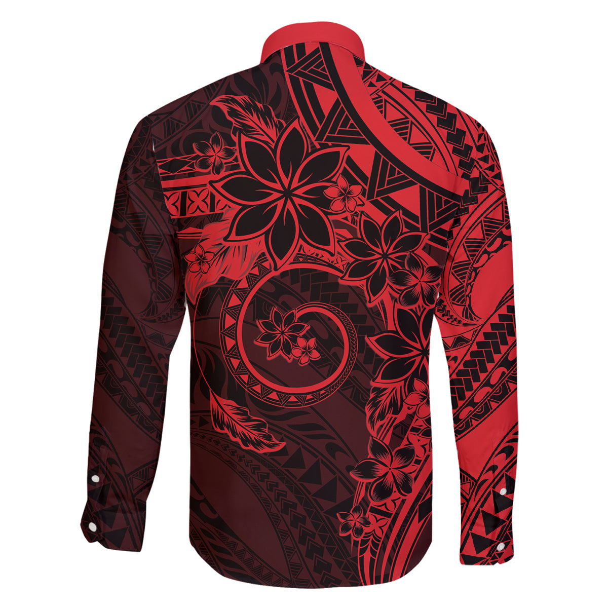 Polynesian Sunset Plumeria Family Matching Mermaid Dress and Hawaiian Shirt Red Polynesian Tattoo LT05 - Polynesian Pride