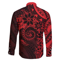 Polynesian Sunset Plumeria Family Matching Mermaid Dress and Hawaiian Shirt Red Polynesian Tattoo LT05 - Polynesian Pride