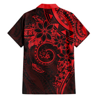 Polynesian Sunset Plumeria Family Matching Tank Maxi Dress and Hawaiian Shirt Red Polynesian Tattoo LT05 - Polynesian Pride