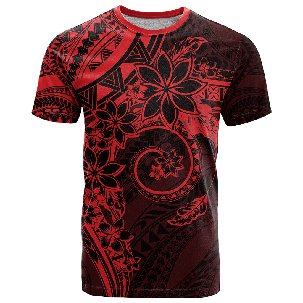 Polynesian Sunset Plumeria T Shirt Red Polynesian Tattoo