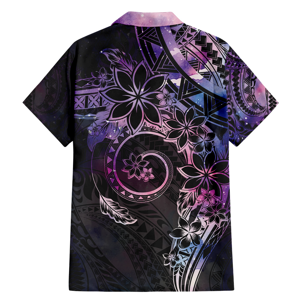 Polynesian Sunset Plumeria Family Matching Long Sleeve Bodycon Dress and Hawaiian Shirt Galaxy Polynesian Tattoo LT05 - Polynesian Pride