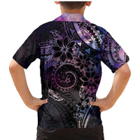 Polynesian Sunset Plumeria Family Matching Mermaid Dress and Hawaiian Shirt Galaxy Polynesian Tattoo LT05 - Polynesian Pride