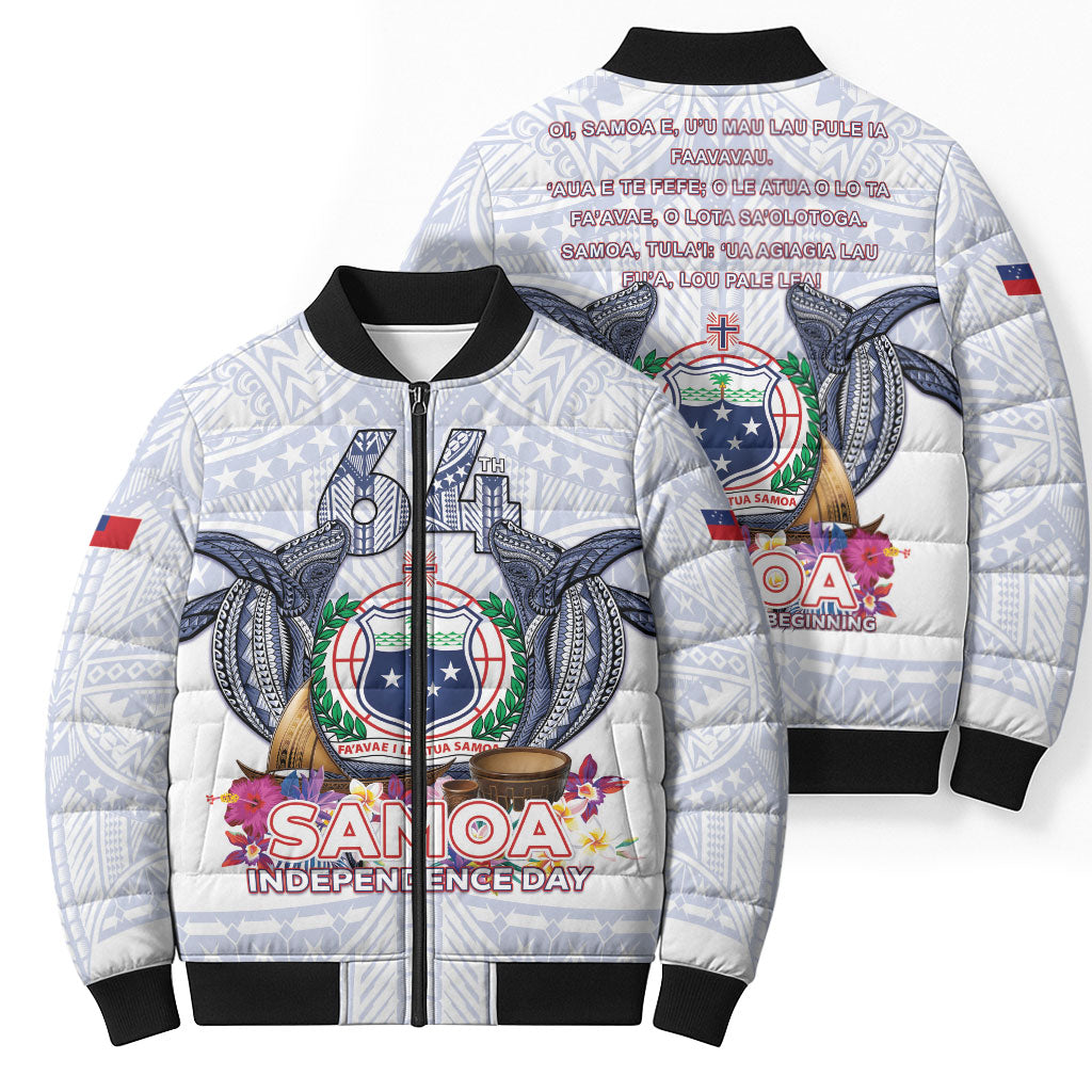 Samoa Independence Day Bomber Puffer Jacket Samoa United For A New Beginning