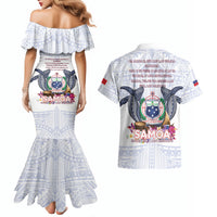 Samoa Independence Day Couples Matching Mermaid Dress and Hawaiian Shirt Samoa United For A New Beginning