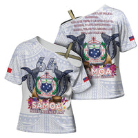 Samoa Independence Day Cross Shoulder Shirt Samoa United For A New Beginning