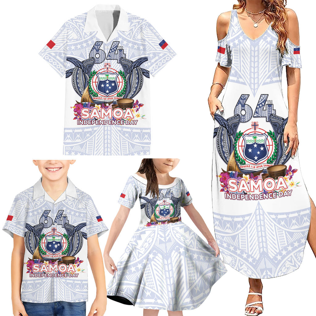 Samoa Independence Day Family Matching Summer Maxi Dress and Hawaiian Shirt Samoa United For A New Beginning