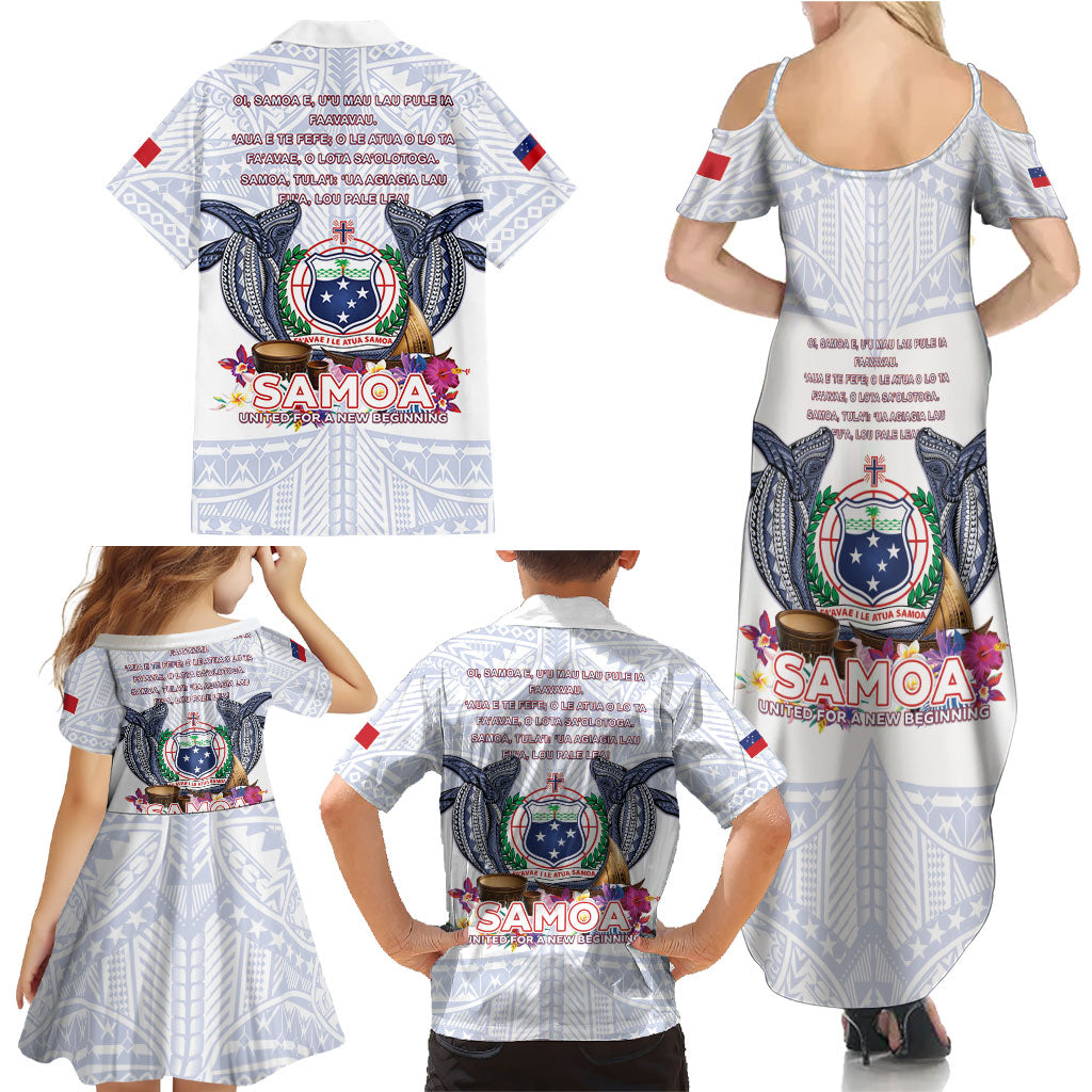 Samoa Independence Day Family Matching Summer Maxi Dress and Hawaiian Shirt Samoa United For A New Beginning