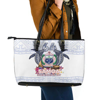 Samoa Independence Day Leather Tote Bag Samoa United For A New Beginning