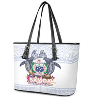 Samoa Independence Day Leather Tote Bag Samoa United For A New Beginning