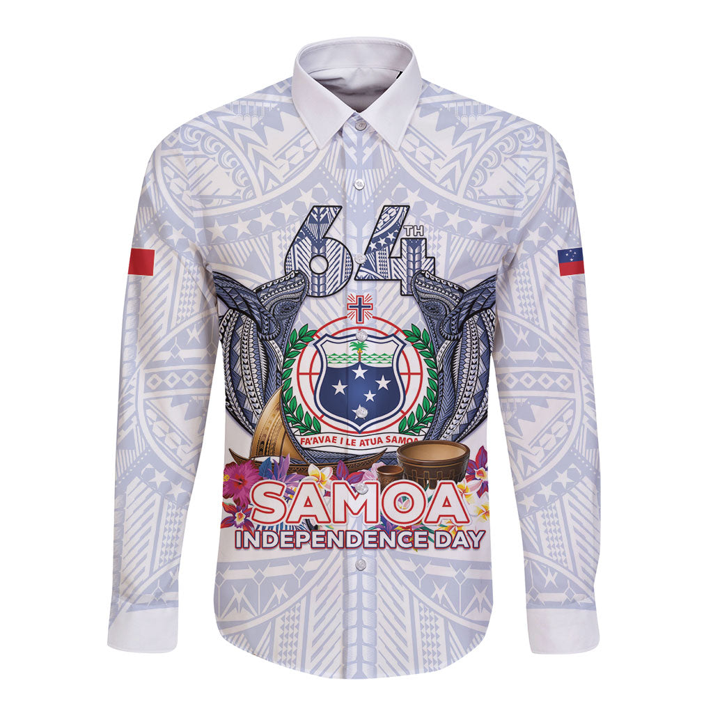 Samoa Independence Day Long Sleeve Button Shirt Samoa United For A New Beginning
